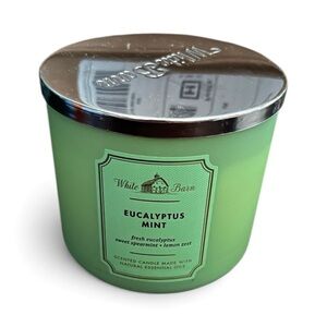 Bath and Body Works White Barn Eucalyptus Mint 3-Wick Candle